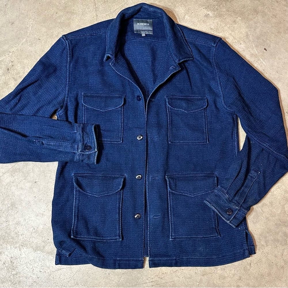 Bonobos Men's Military Field Jacket in Navy Blue